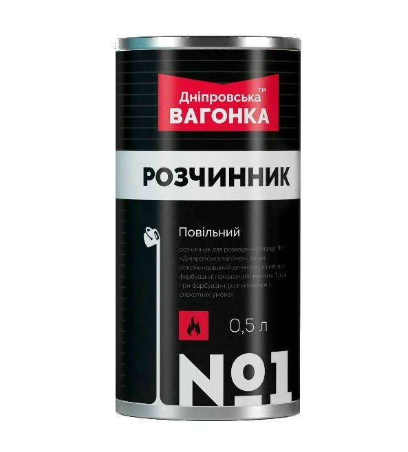 

Растворитель №1 Медленный для эмалей "Днепровская вагонка" 0,5 л