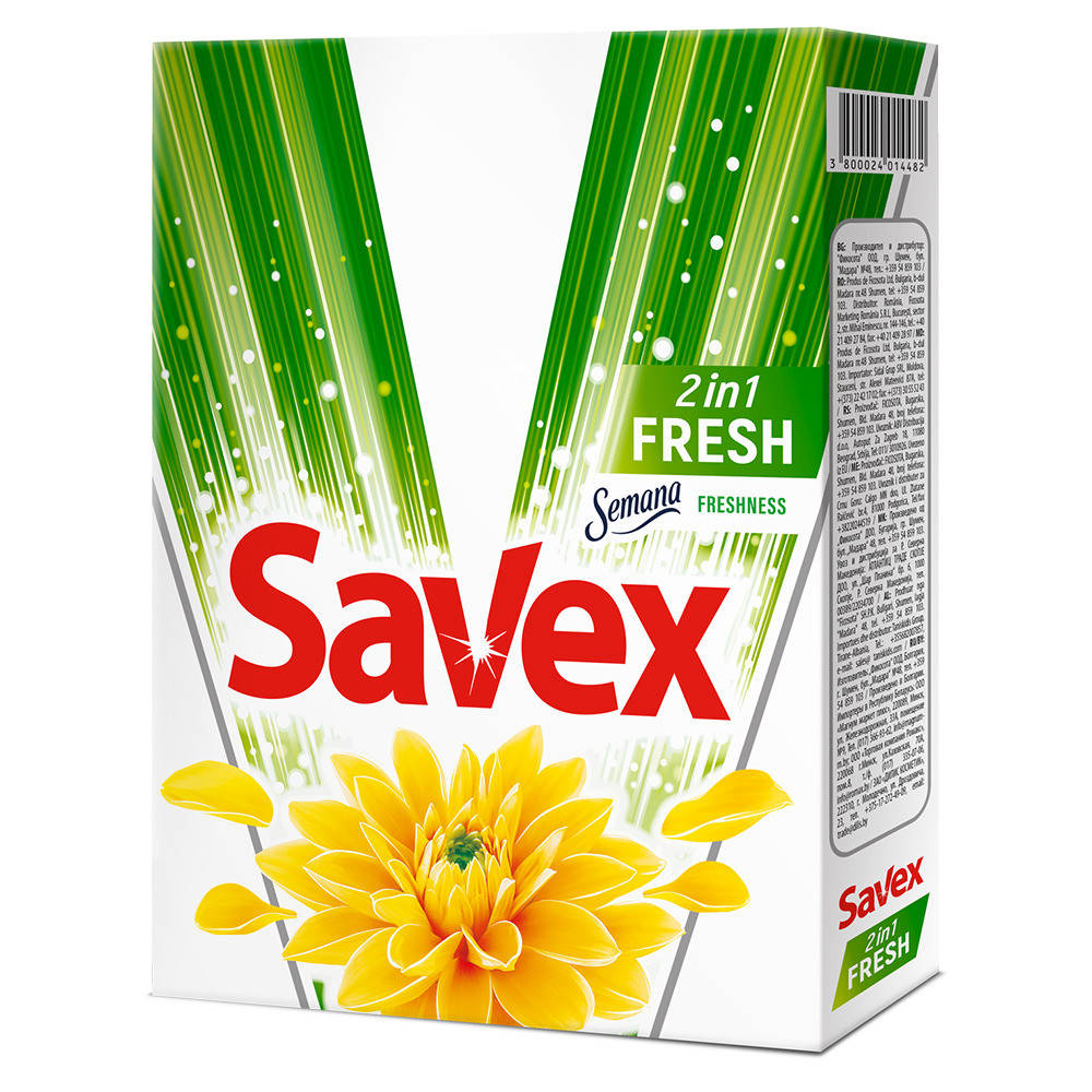 

Пральний порошок автомат SAVEX 2в1 Fresh 400г