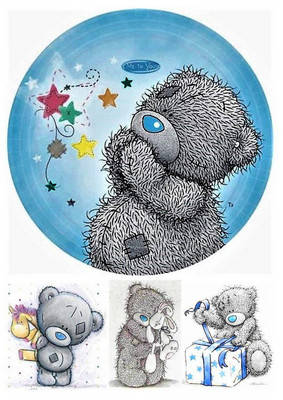 

Вафельна картинка для кондитерских виробів Ведмедики Тедді (листок А4) 5