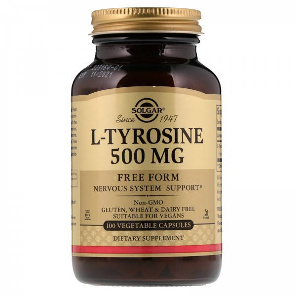 

L- тирозин, Solgar, 500 мг, 100 капсул (SOL-02761)