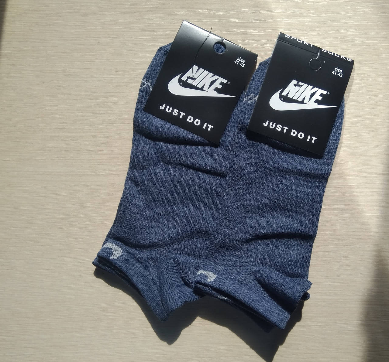 

Мужские носки низкие Nike хлопок 41-45 темно-синий
