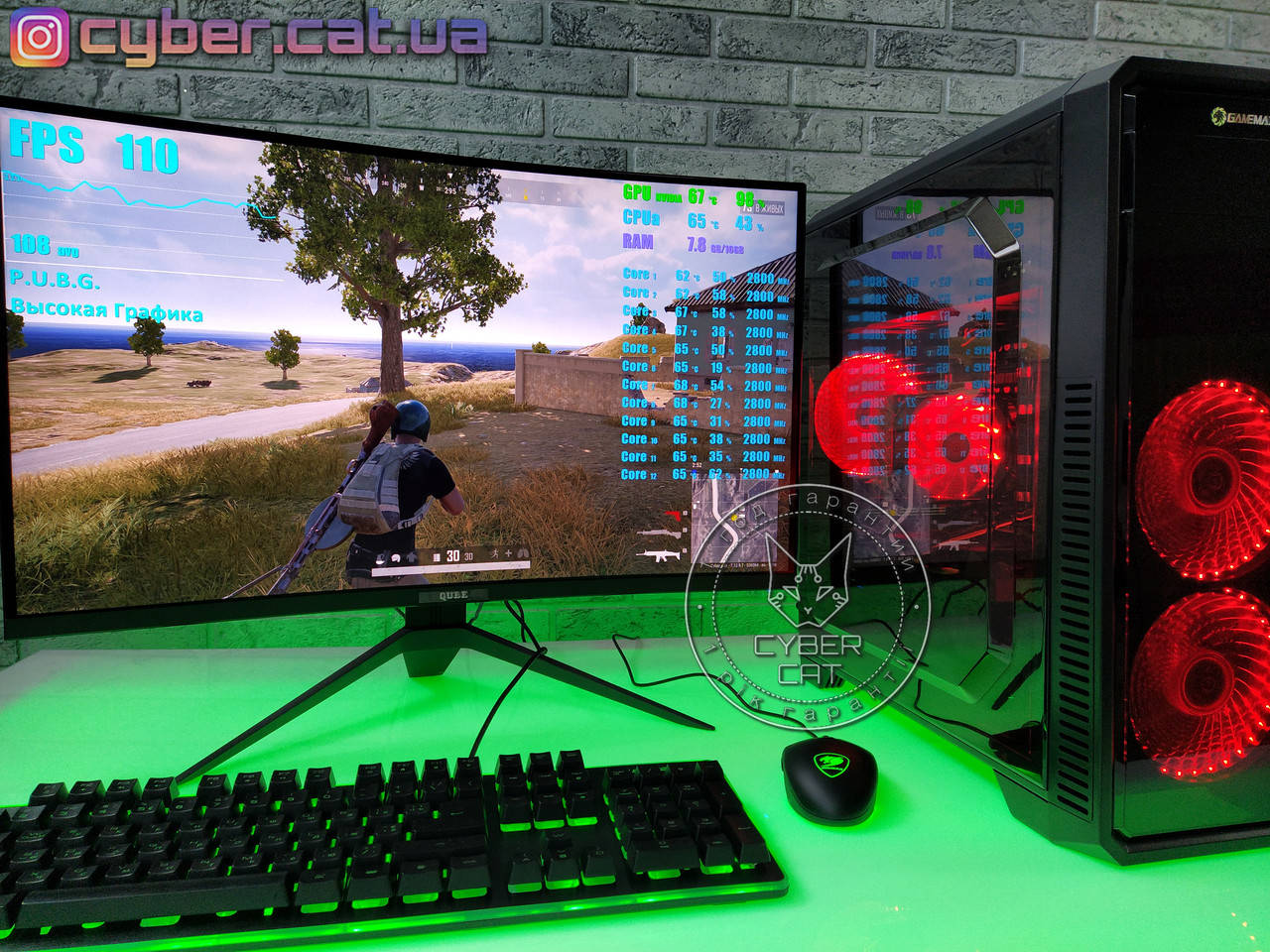

Сверхзвуковой! Год Гарантии! GTX 1060 8/16ядер Игровой ПК Cyber Cat