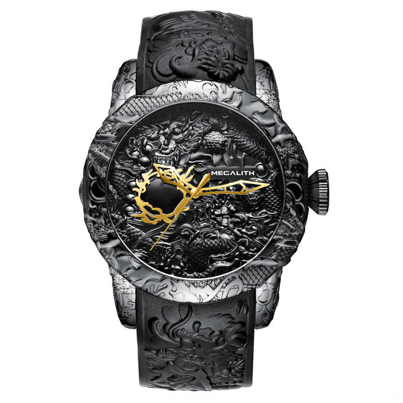 

Часы наручные Megalith 8041M All Black Dragon Sculpture