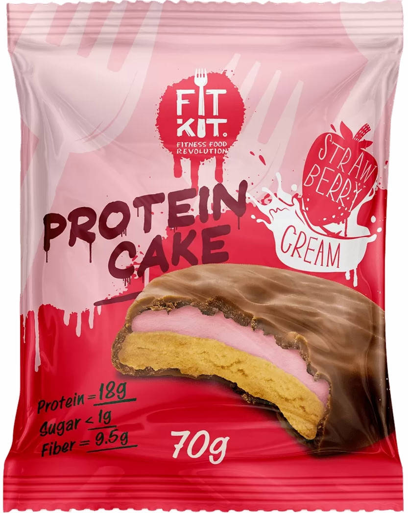 

Протеиновое печенье Souffle Fit Kit Клубника со Сливками (70 грамм)
