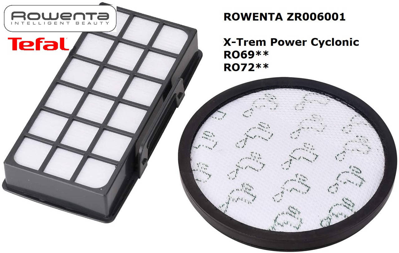 

Набор фильтров для пылесоса Rowenta X-Trem Power Cyclonic RO6963EA, RO6984, RO6941EA, RO7286EA, ZR006001