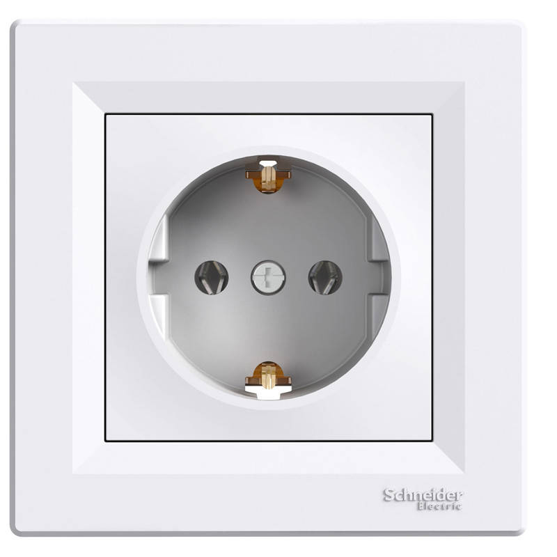 

Розетка Schneider Electric Asfora с заземлением белый (EPH2900121)