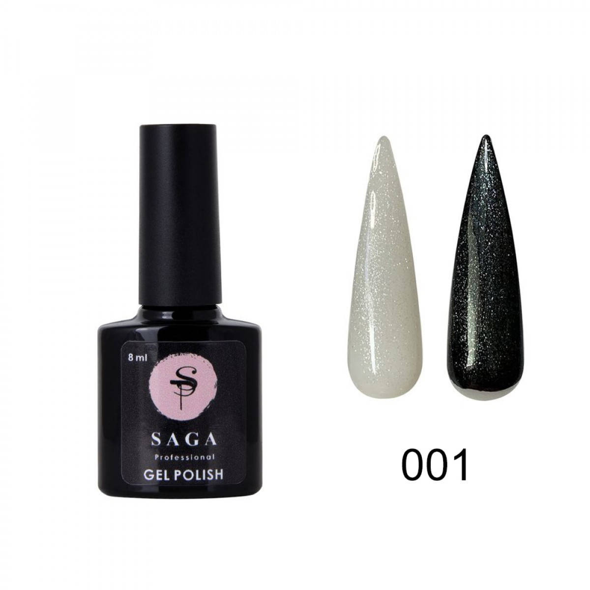

Топ для гель-лака с шиммером с липким слоем Saga Professional TOP №01, 8 мл