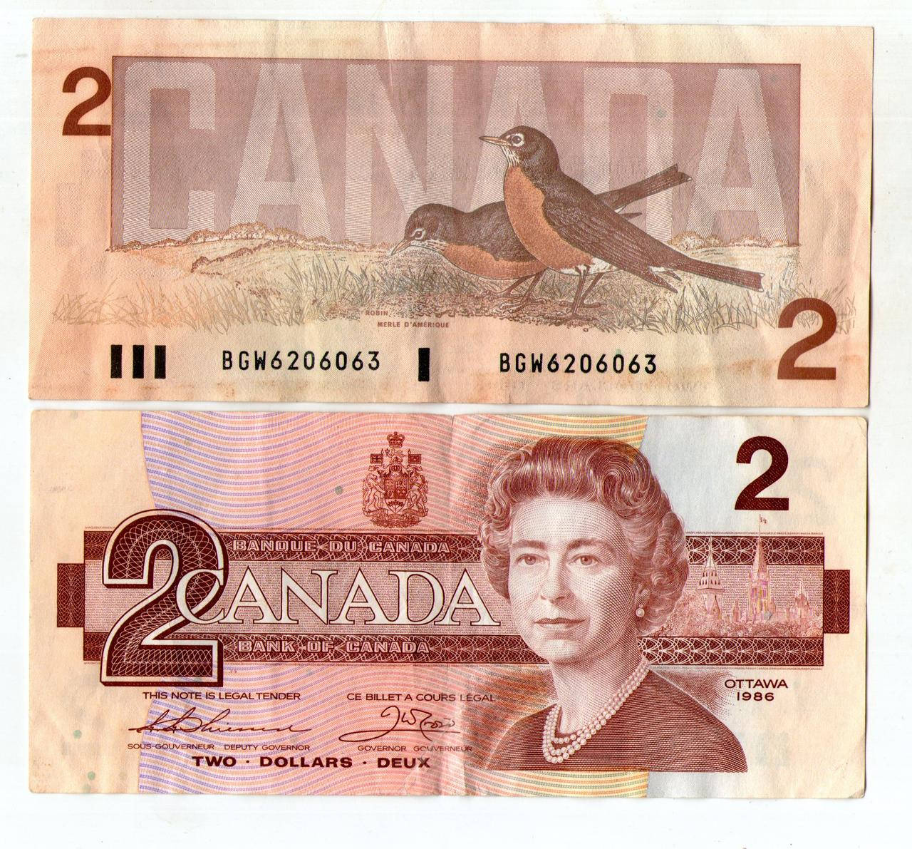 

Канада 2 доллара 1986 год №429