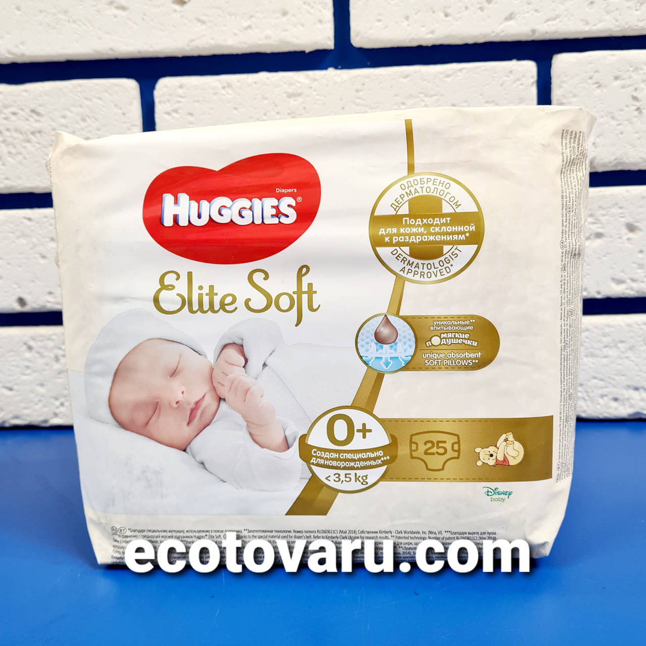

Подгузники Huggies Elite Soft 0+ (до 3,5кг) 25шт