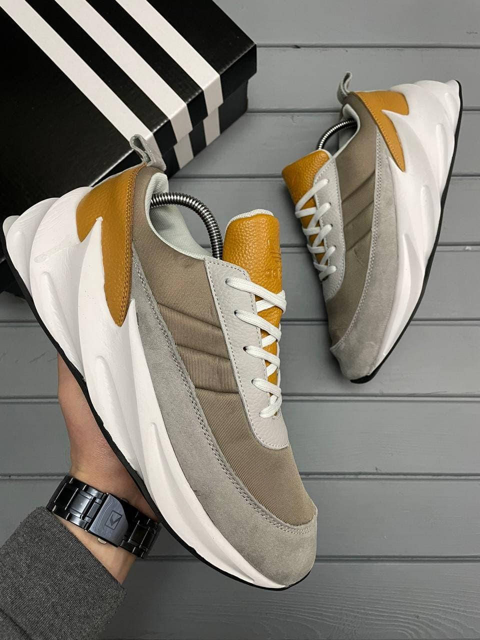 

Кроссовки мужские Adidas Sharks, весенние кроссовки адидас шаркс бежевые 45, Бежевый