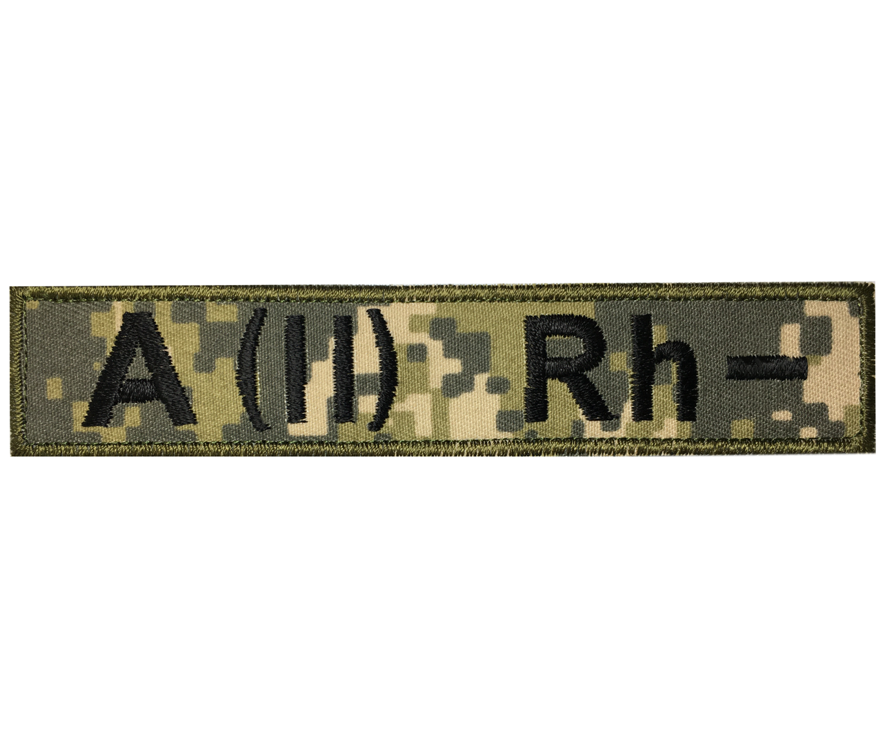 

Планка Группа крови "A(II) Rh -" 2,5х12,5 см Пиксель на липучке