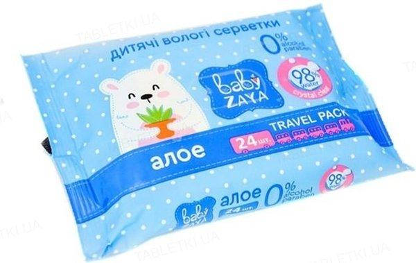 

Детские влажные салфетки Baby Zaya Aloe 24 штуки