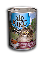 

Вологий корм для дорослих котів King with Beef зі ( яловичина) 415 грам.