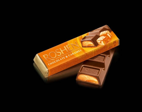 

Батон молочно-шоколадний з карамельною начинкою Roshen Рошен