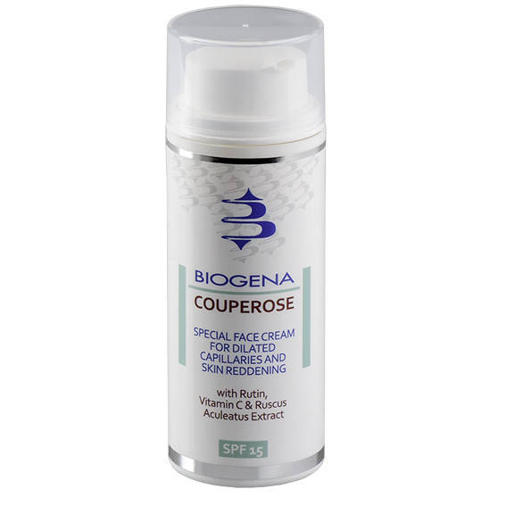 

Biogena Couperose SPF15 Дневной крем для кожи с покраснениями и расширенными капиллярами