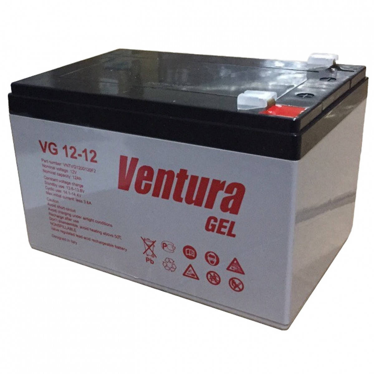 

Аккумулятор гелевый - 12 Ач 12В GEL Ventura VG 12-12
