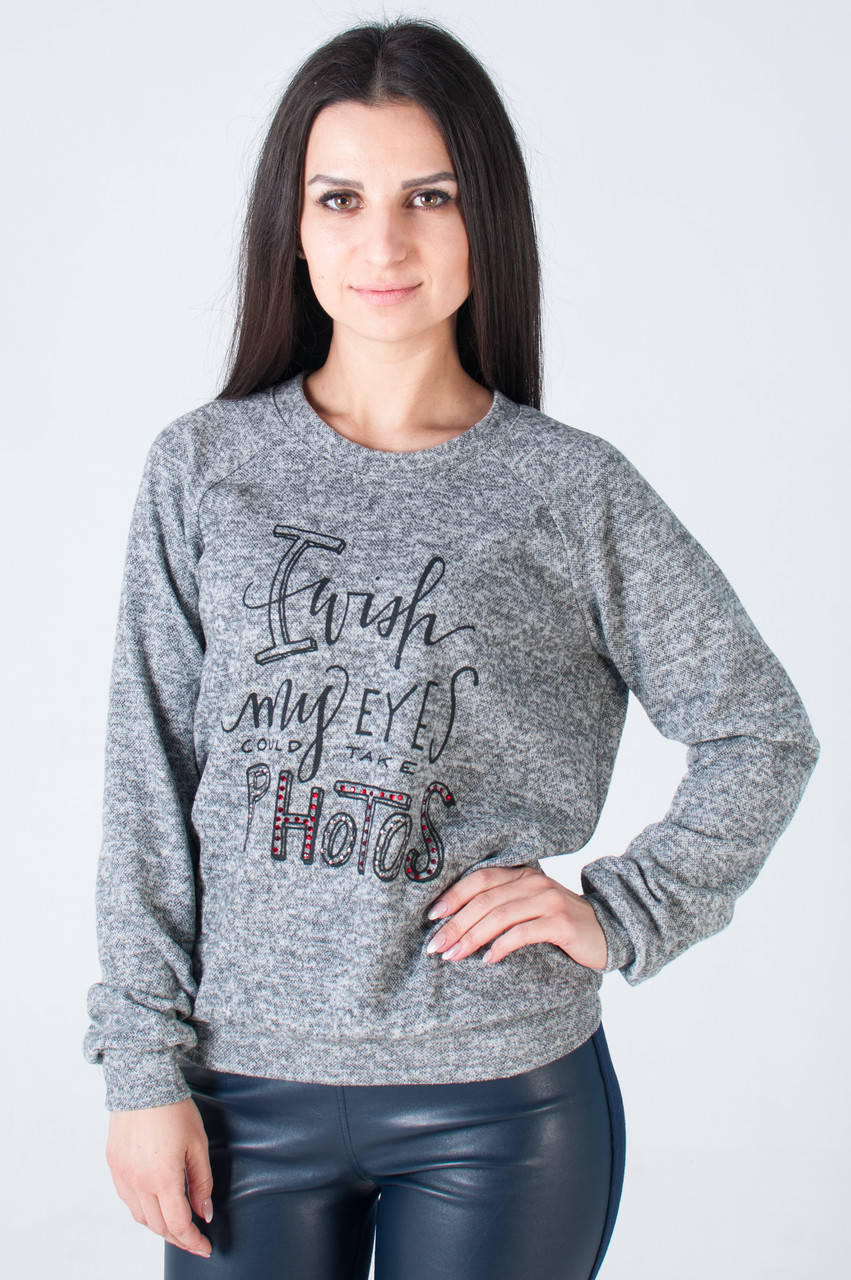 

Свитшот «I wish» M, Серый