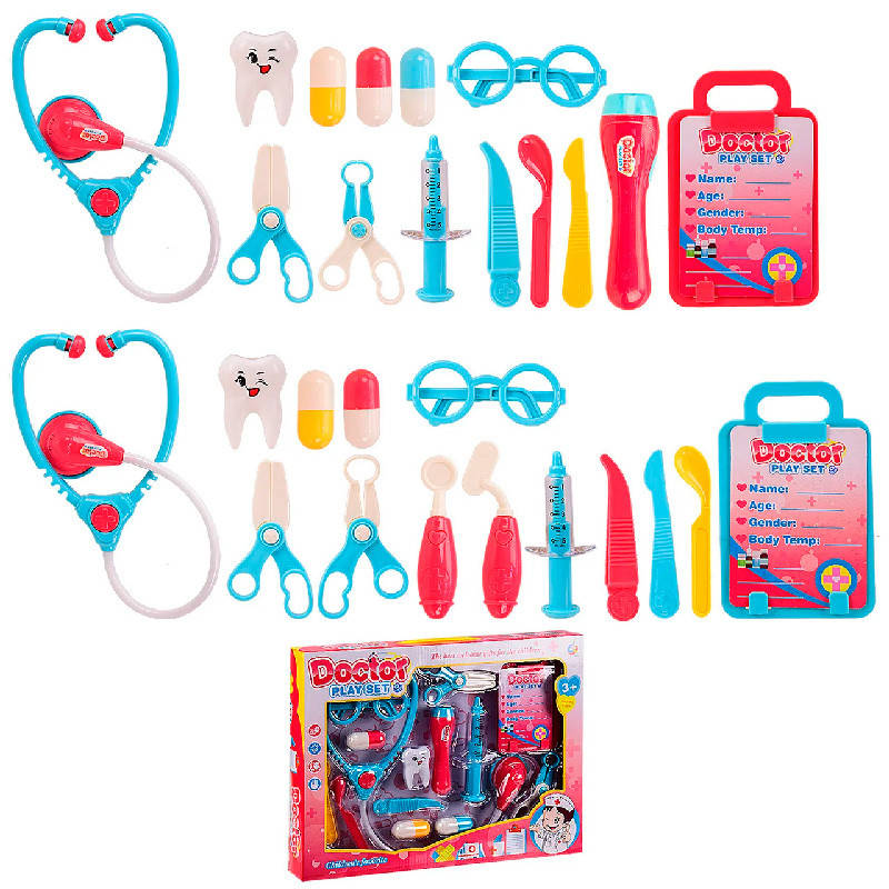 

Набор доктора игрушечный 999-2А/6А, 14 предметов, 2 вида