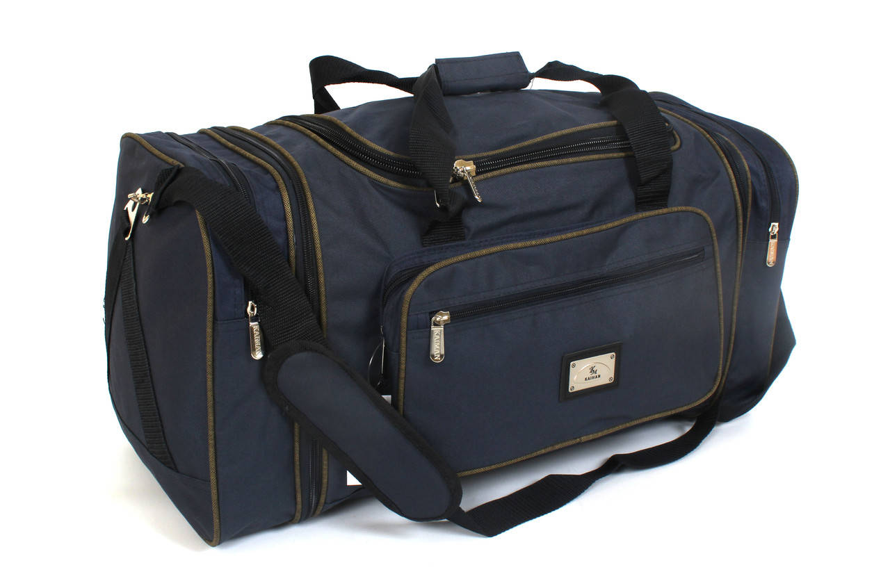 

Дорожна сумка з розширенням KAIMAN KM6070 (60+10 см) Синій/Коричневий