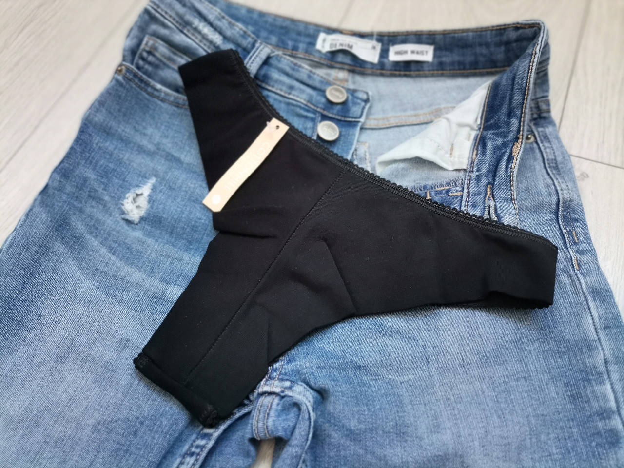 

Женские трусики бразиллианы американки COTTONHILL Cotonhill L, чёрный