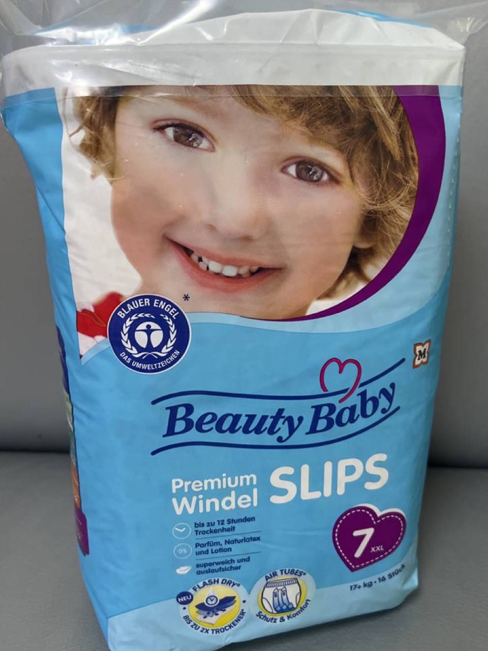 

Подгузники-трусики Beauty Baby Германия 7 (17+кг) 16шт, Белый
