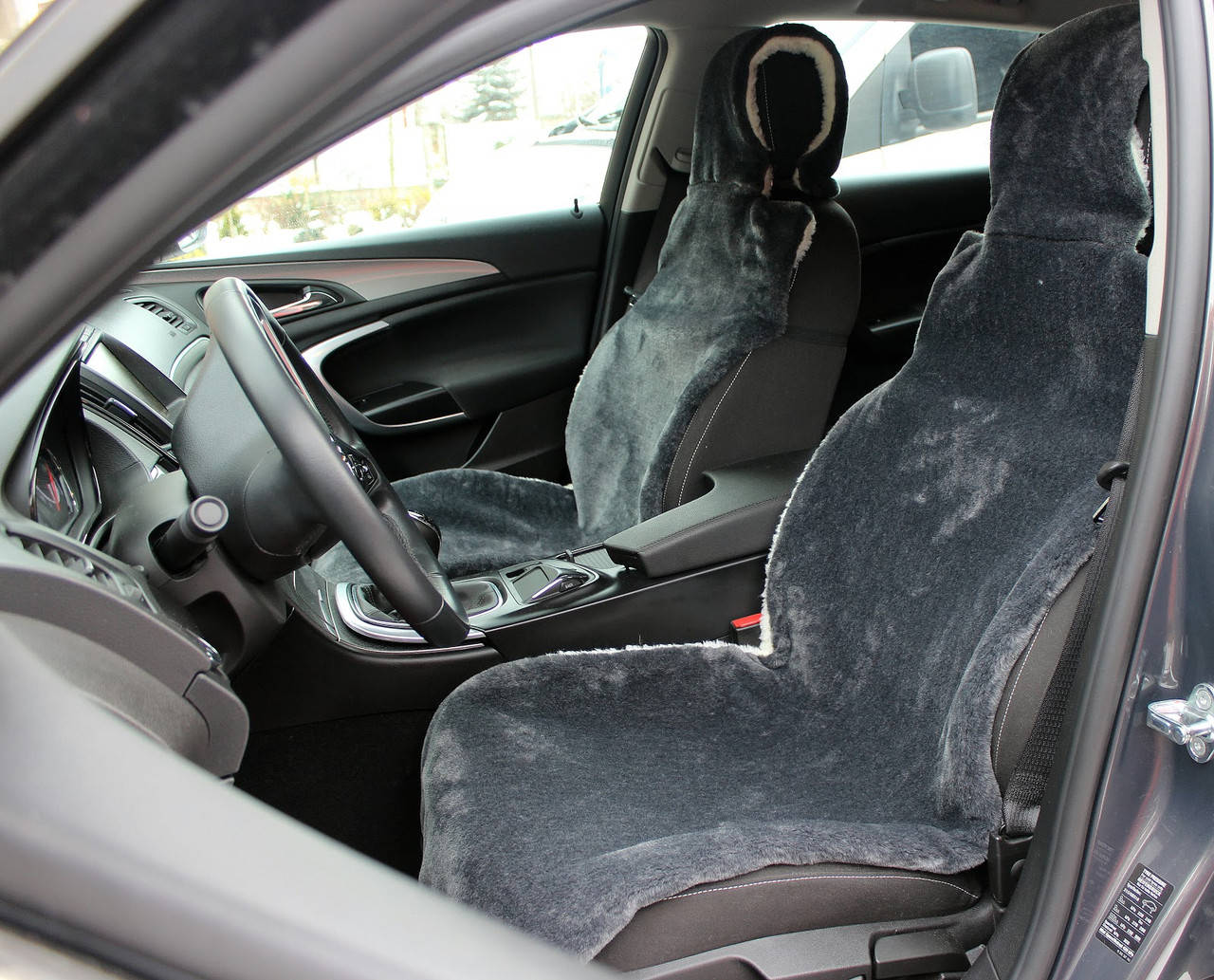 

Накидка меховая из овчины в авто Серая чехол никидки меховые