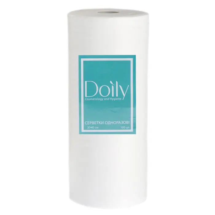

Салфетки в рулоне Doily® 30х20 см из спанлейса 40 г/м2 (100 шт/рул). Текстура: сетка