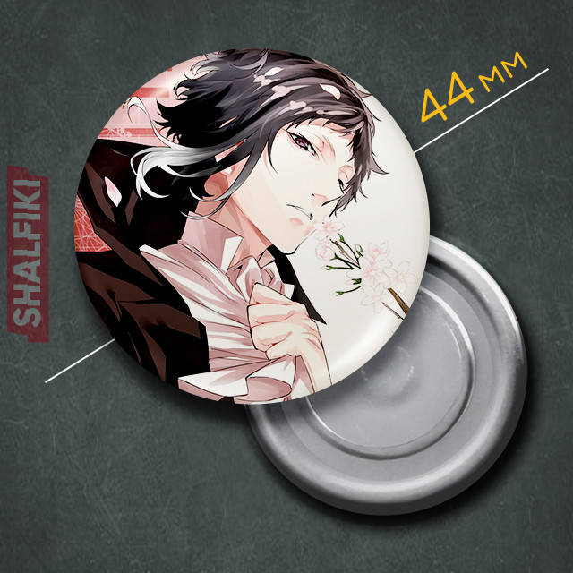 

"Рюноске Акутагава (Проза бродячих псов / Bungo stray dogs)" магнит круглый Ø44 мм