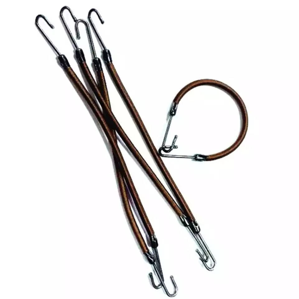 

Резинка для прически с крючками Коричневая