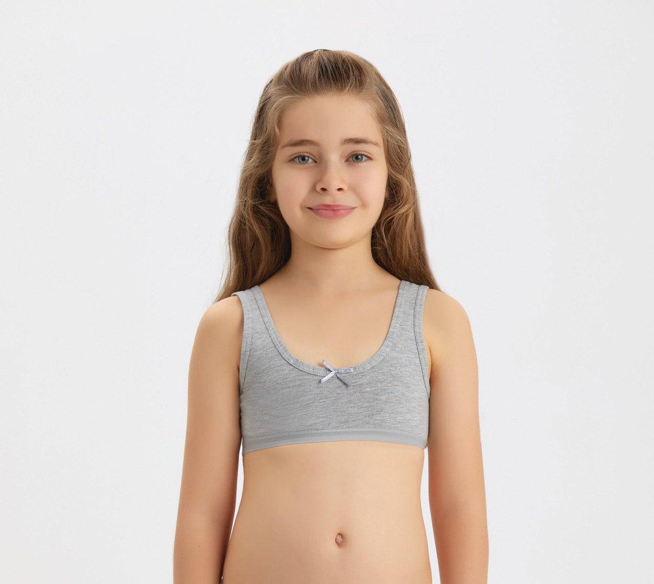 

Топик для девочек Baykar серый детский топ для подростков на толстых бретелях нательный хлопковый 4768 7-170-176 см, Серый