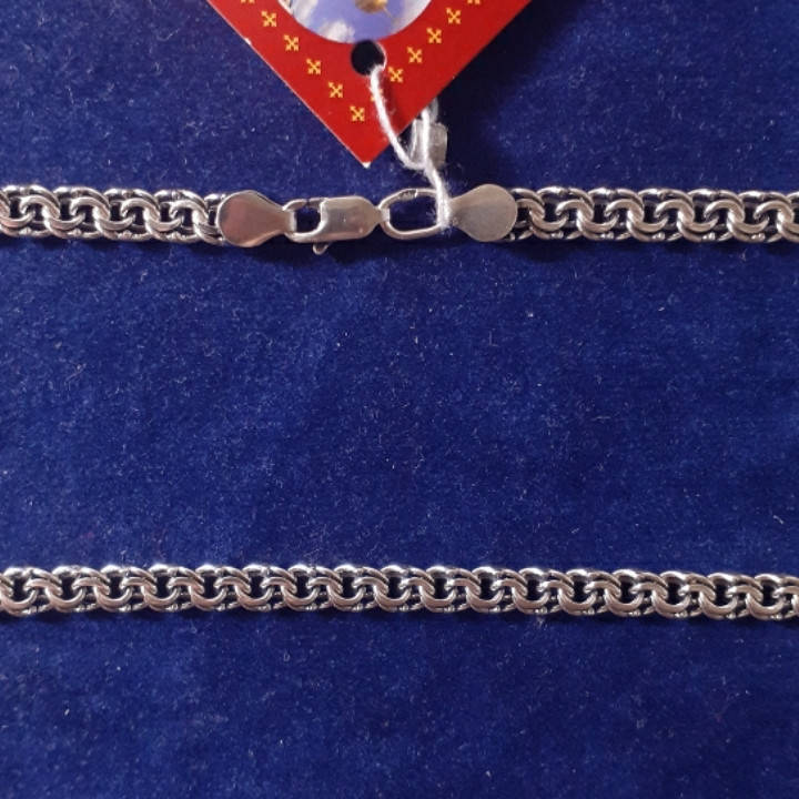 

Цепочка серебрянная 20.93 г, Бисмарк, 55 см, черненная