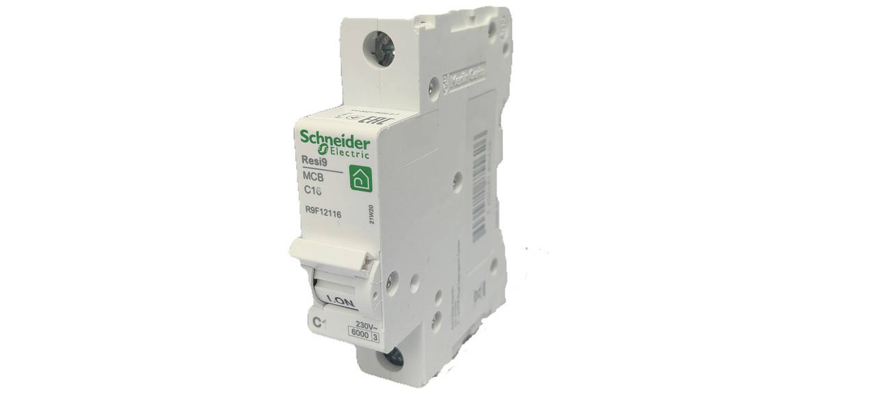 

Автоматический выключатель Schneider Resi9 1п 16А(R9F12116)