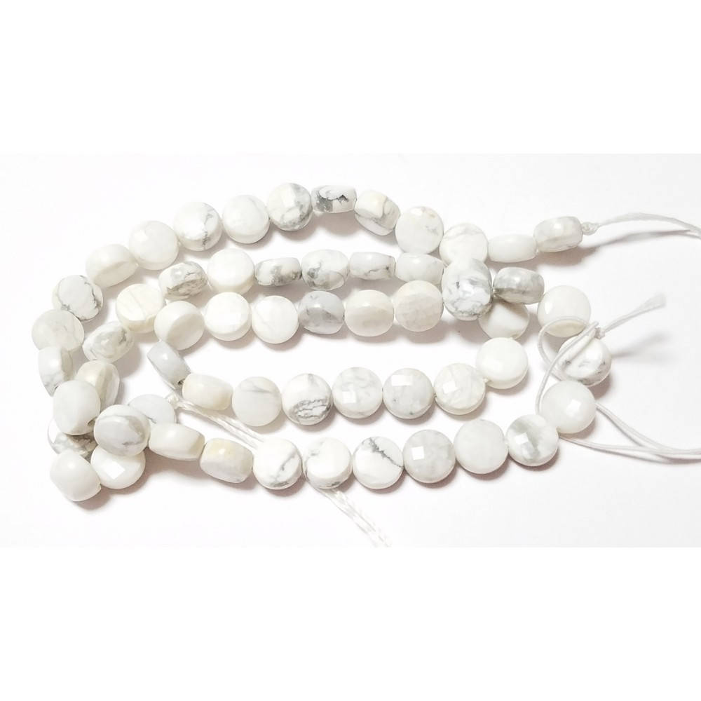 

Кахолонг магнезит 6 мм монетка грань длина 37 см