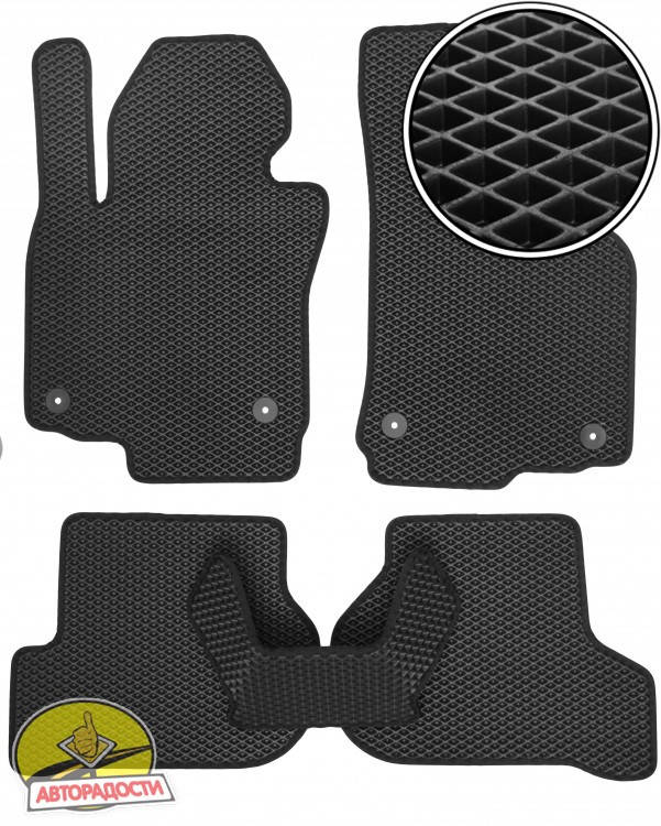 

Коврики в салон для Skoda Octavia A5 '05-13, EVA-полимерные черные (Kinetic), Черный