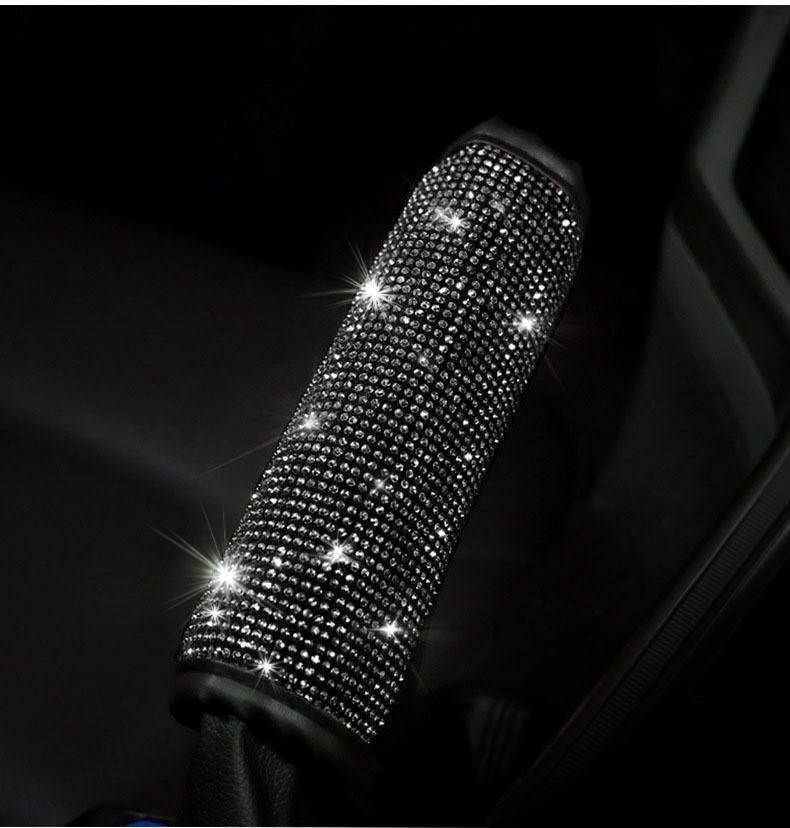 

Накладка на рычаг тормоза в стразах черных, Черный