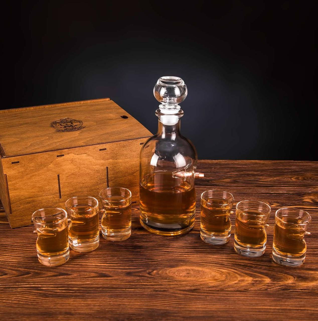 

Набор для алкоголя Gun&Fun (графин + 6 стопок), Прозрачный