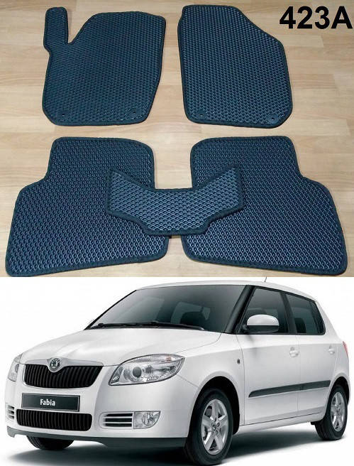 

Коврики ЕВА в салон Skoda Fabia II '07-14, Черный
