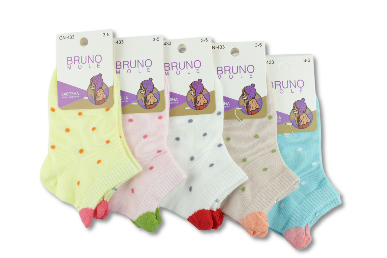 

Носки детские для девочек короткие в горошек