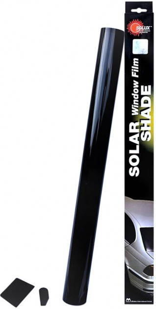 

Пленка тонировочная Solux 0.75 х 3 м 3% Super Dark Black (1 слой), Черный