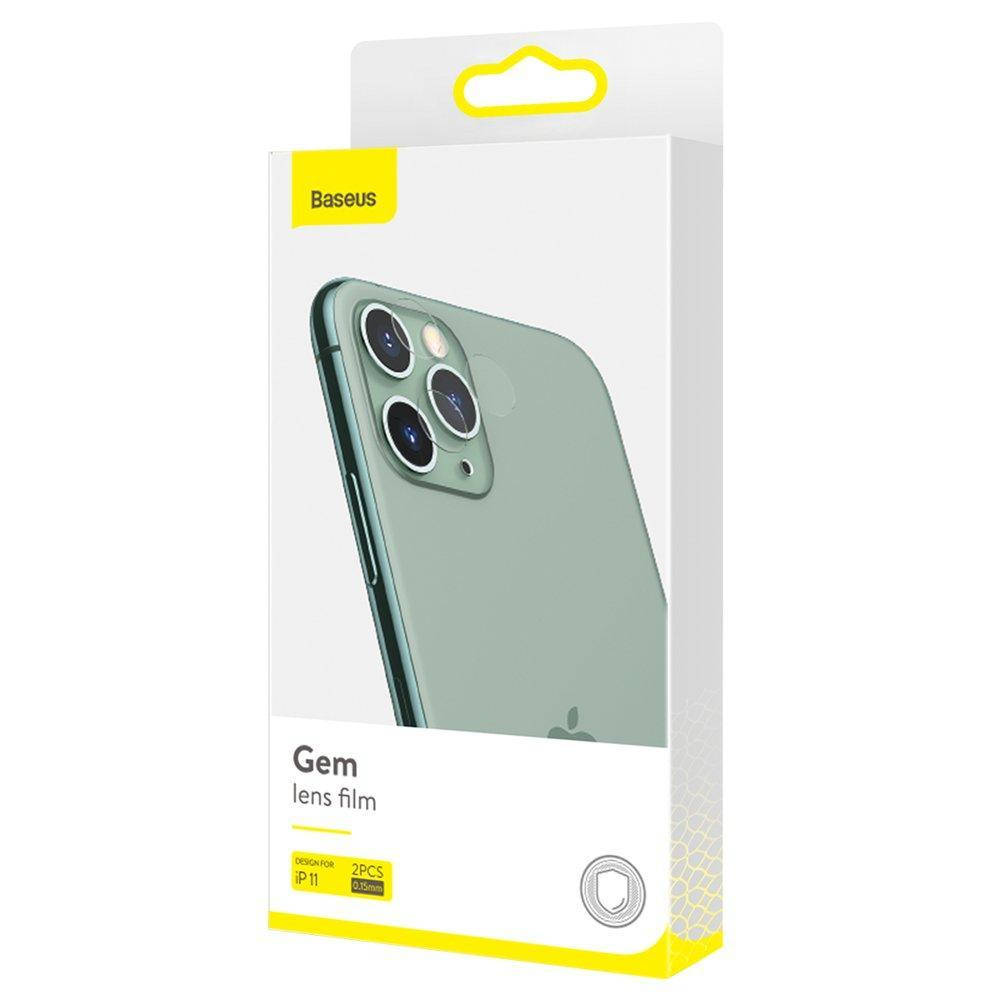 

Защитное стекло на камеру Baseus Gem Lens Glass 0.15mm (2 шт.) для iPhone 11 Pro / 11 Pro Max Clear