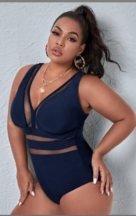 

Купальник Сдельный. Синий классический. Батал.