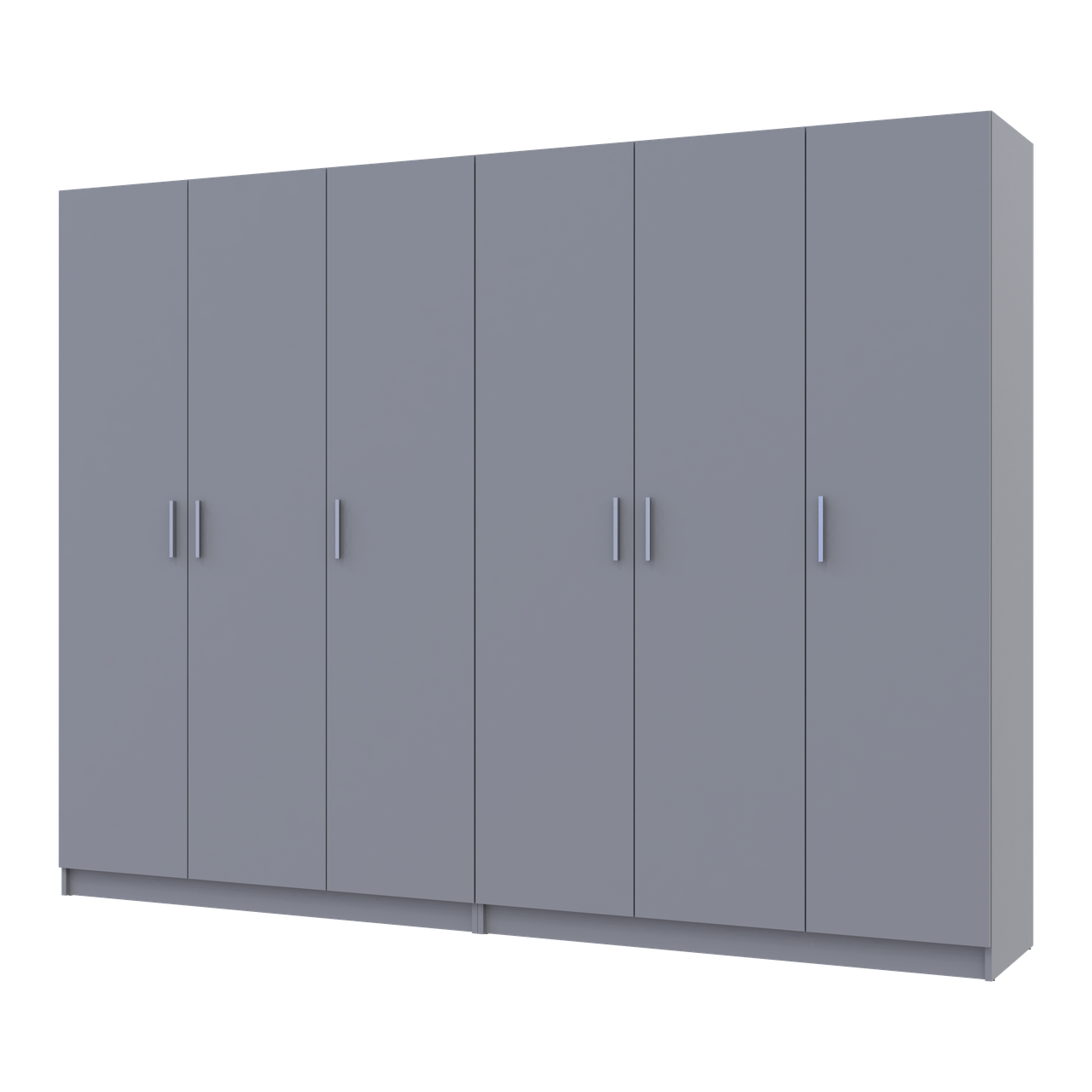 Шафа для одягу комплект Промо Сірий 3+3 ДСП 270х48х204 (80737768) 3