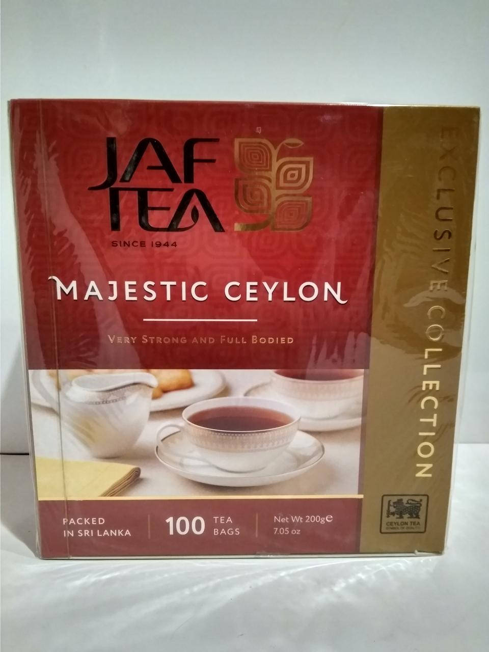 

Чай черный в пакетиках Jaf Tea Majestic Джаф Ти Маджестик 100 шт по 2 г