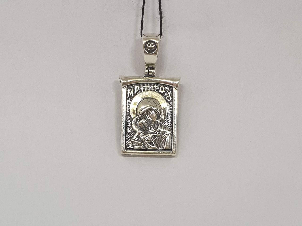 

Серебряная ладанка-образ Богородица. 3535-Ч