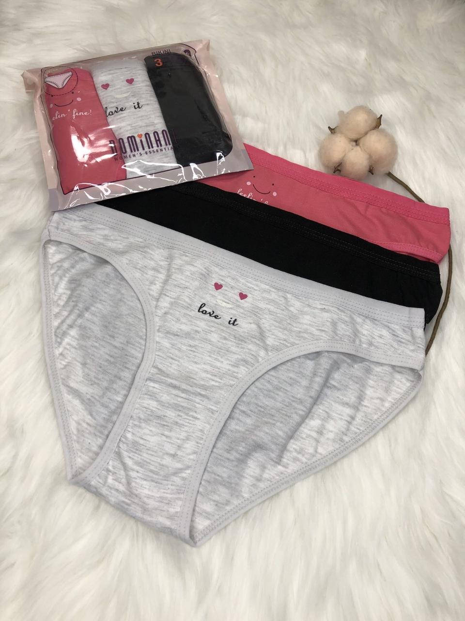 

Комплект жіночих трусиків 3шт. Бавовняні трусики.