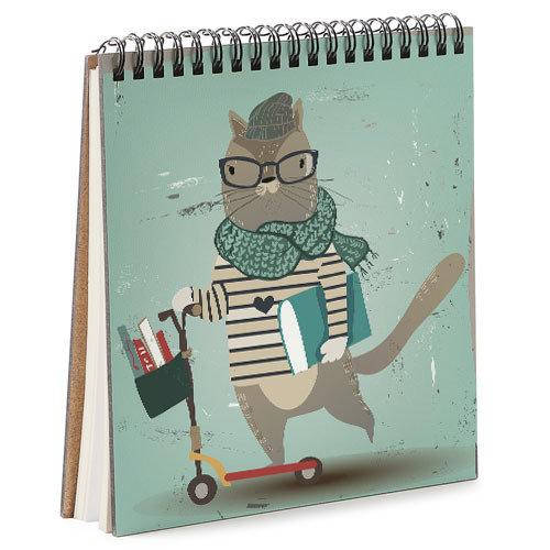 

Блокнот Sketchbook Кот в очках на самокате (BDK_FFL009)
