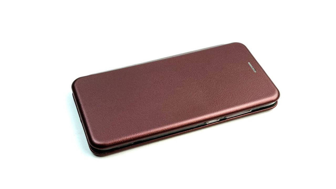 

Чехол книжка Level для Xiaomi Redmi Note 9 Экокожа Бордовый