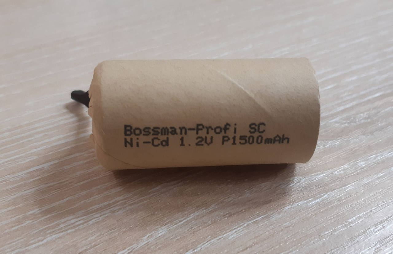 

Аккумулятор технический Bossman Profi Sub C/R-14 1500mAh с контактами для пайки