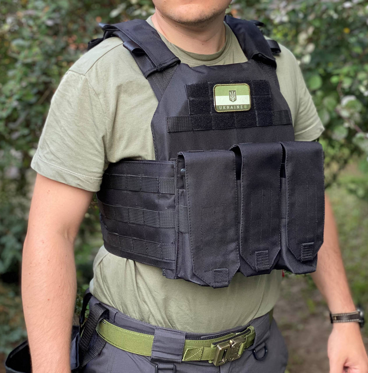 

ПЛИТОНОСКА (Plate carrier) чорная, тактический разгрузочный жилет с подсумками