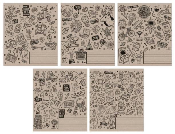 

Тетрадь КРАФТ, 12 листов, клетка "Бриск" Хобби